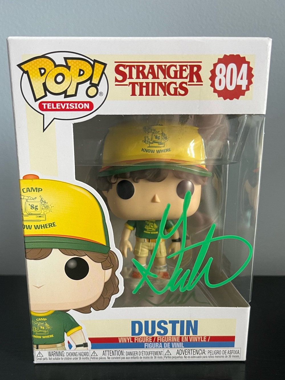 Gaten Matarazzo autographed Funko Pop! #804 Dustin with Authenticity!